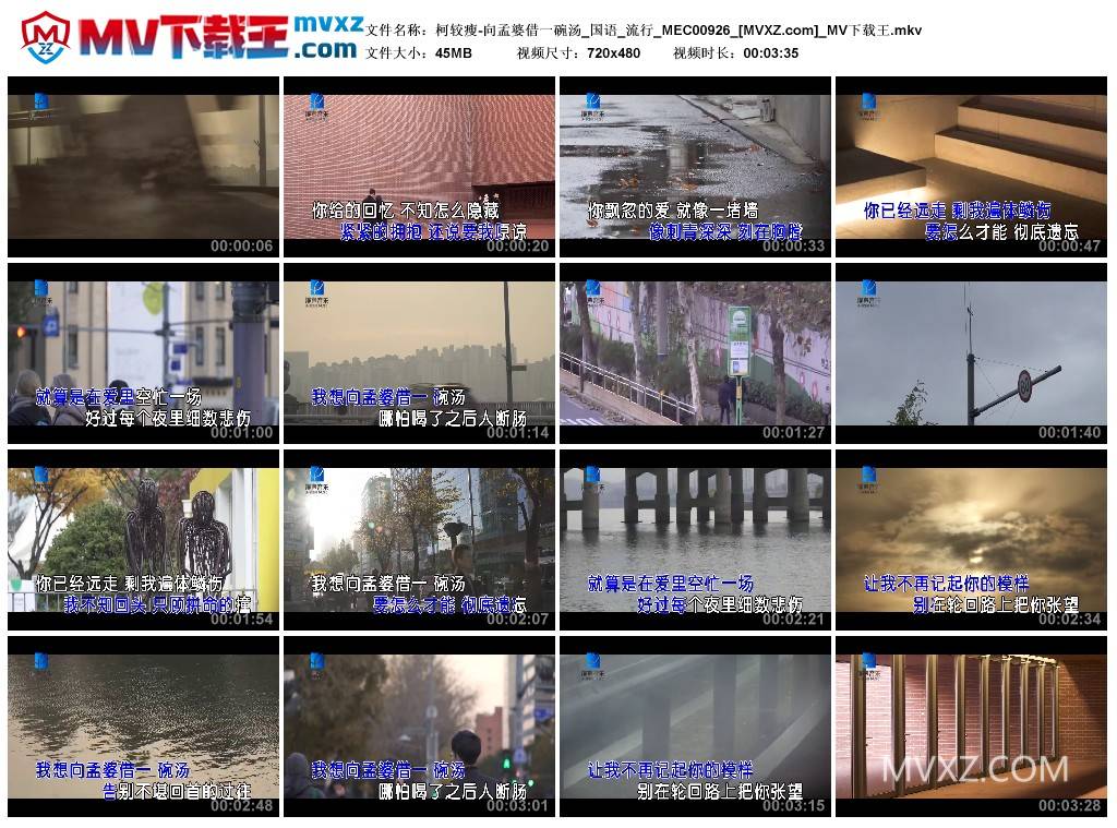 柯较瘦-向孟婆借一碗汤_国语_流行_MEC00926